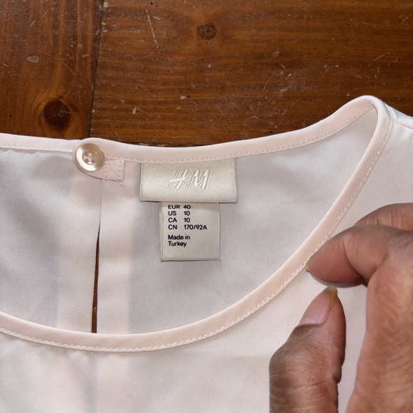 H&m Polyester Pink Camisole Tank Top Size 10 - Picture 2 of 5